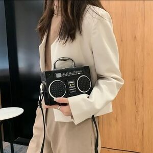 NEW Retro Boombox Speaker Crossbody Bag - Nostalgic Radio Style